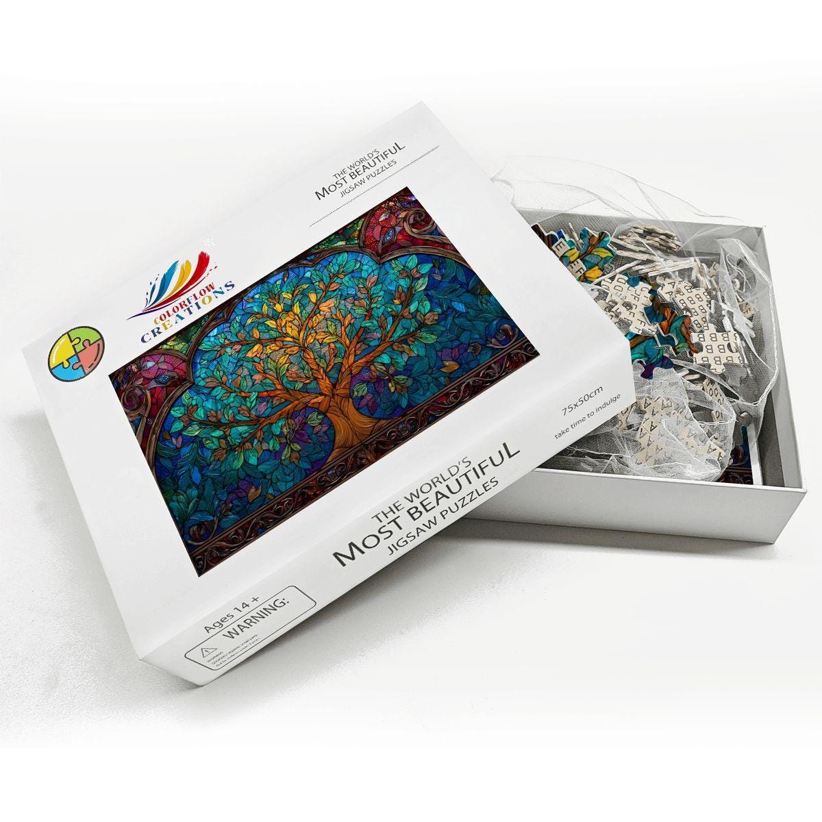 Tree of Life Stained Glass Jigsaw Puzzle