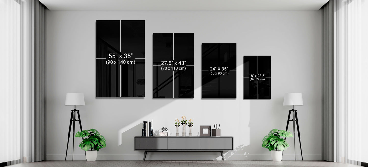 Abstract Depth Glass Wall Art