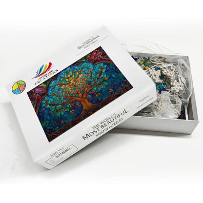 Tree of Life Stained Glass Jigsaw Puzzle