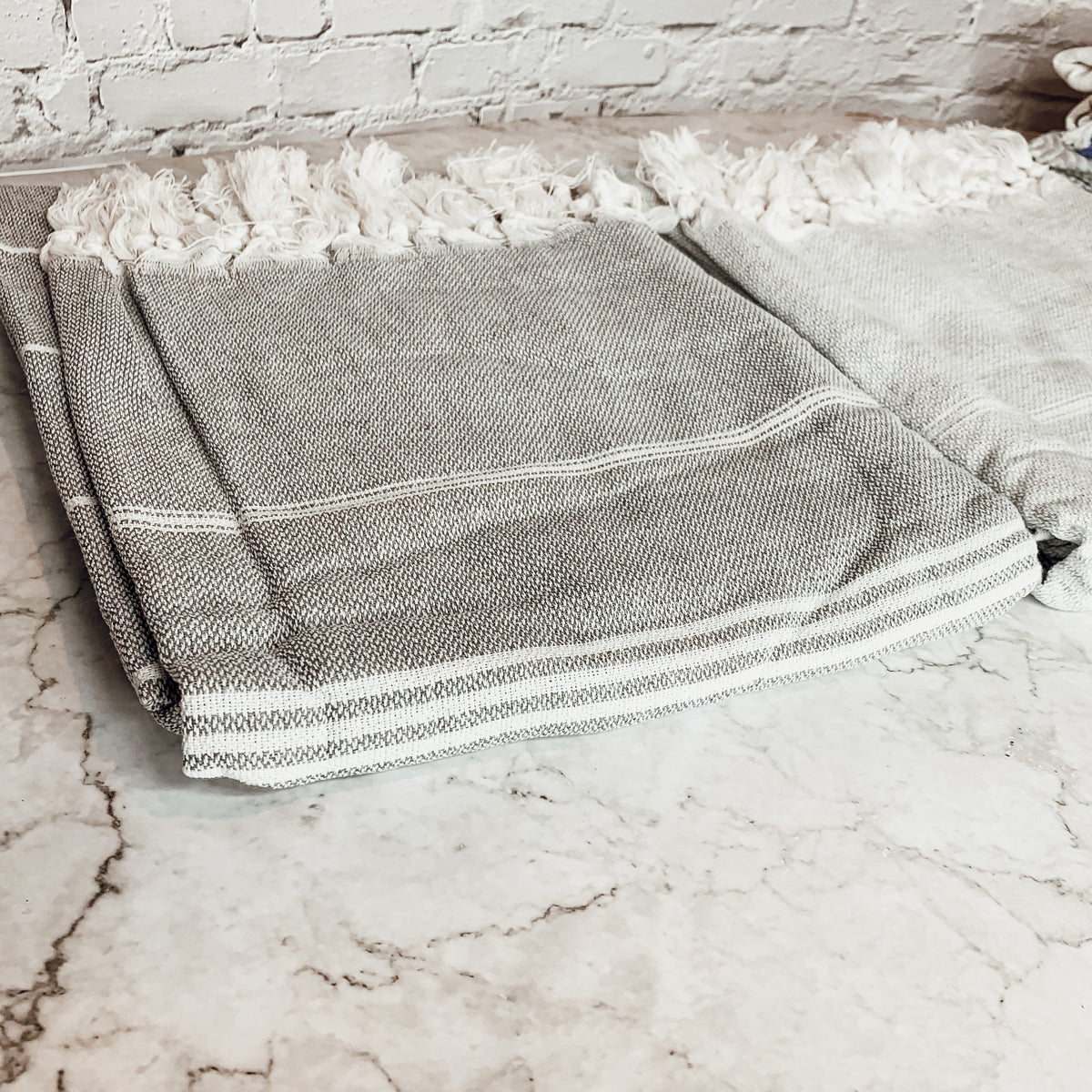 Turkish Stripe Towel 180 GSM Haley Lightweight Flat Woven Beach Bath Towel
