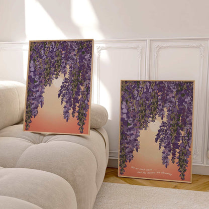 Wisteria and Sun Art Print