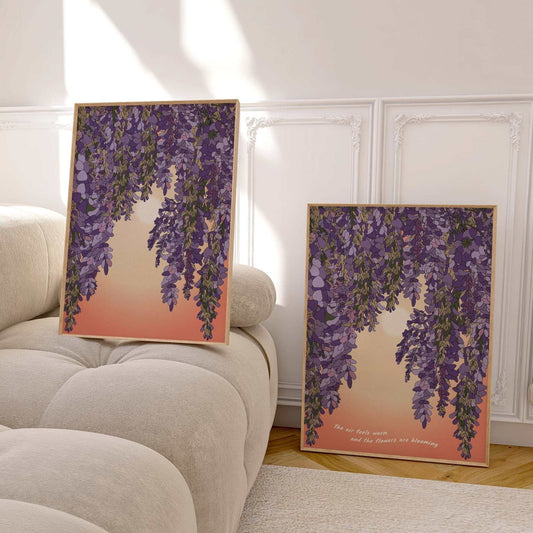 Wisteria and Sun Art Print